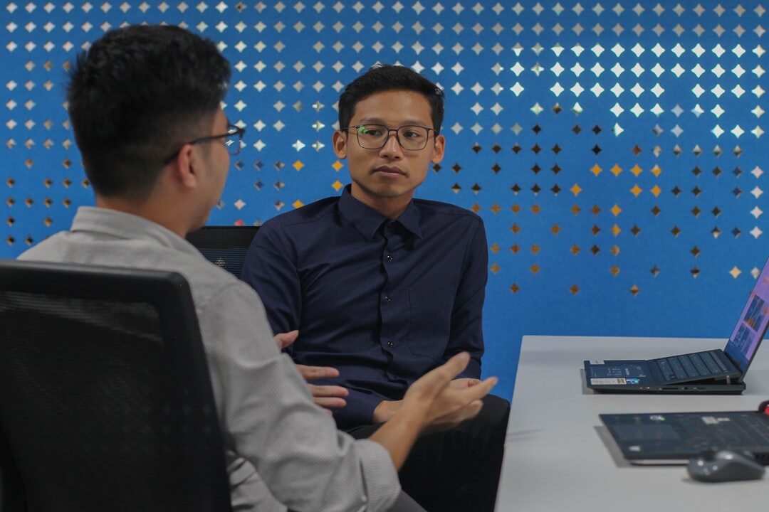 professional discussion in office